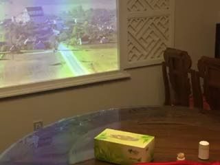 中国国画艺术研究院客户餐厅的橱窗短焦投影 互动墙面 调试 — 中国国画艺术研究院 数字展厅项目